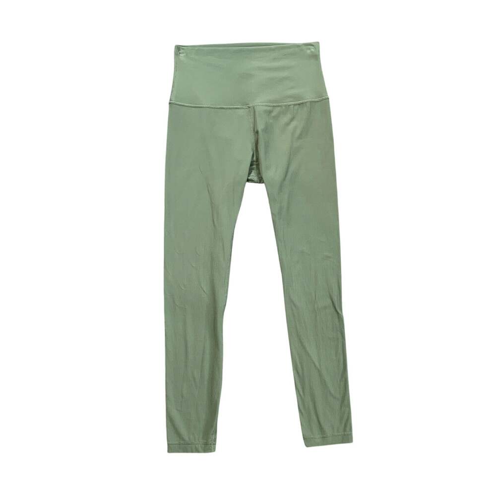 Lululemon Leggings Women 6 Pistachio Align High Rise Ribbed Sweat Wick Crop Yoga